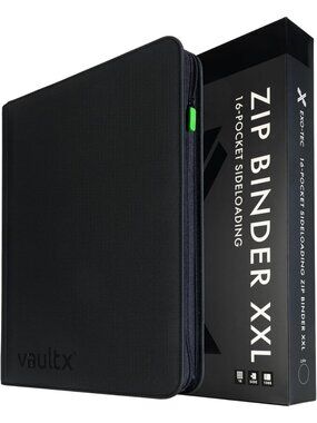 XXL 16 Pocket Zip Trading Card Binder for 1088 Cards - Durable Exo-Tec, Black